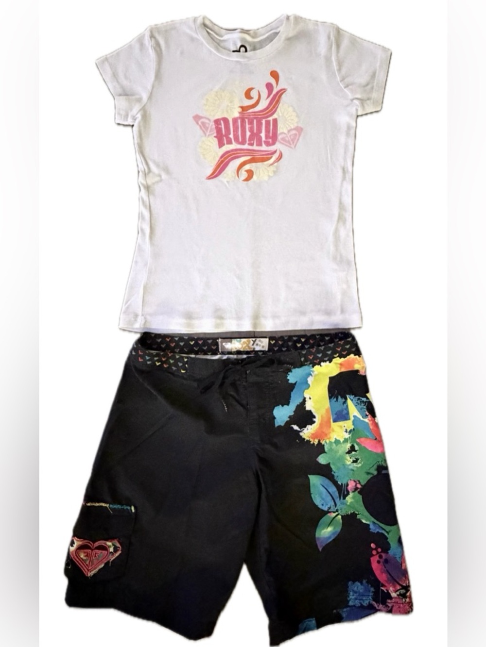 Roxy Bathing Suit, Board Shorts & 2 Tops Set~Retail for full set $100 - Picture 2 of 16